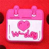 1pcs Pink Style Shoe Charms Dress Scissors Bra Car Glove Shoes Accessories Decoration Fit Croc Jibz Kids Gifts