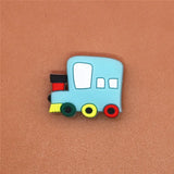 Sale 1pcs Shoe Charms Construction vehicles and Trains Shoe Buckle Accessories Shoe Decorations fit Croc JIBZ Kid's