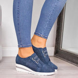 2022 New High Heel Lady Casual Women Sneakers Leisure Platform Shoes Breathable Height Increasing Shoes Women Flats Plus Size
