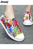 New Native Men Graffiti Summer Sandals Couple Slip-on Soft Sandalias Colorful Adult Hollow-Out Beach Flats