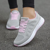 Women Summer Flat Women Shoes Breathable Light Woman Sneaker Outdoor Vulcanize Shoes Large Size Ladies Casual