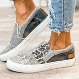 Breakj Women's Shoes New Flat-Bottomed Canvas Lazy Shoes Color Large-Size Leisure Single Shoes Lefu