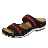 Breakj Summer Fashion Wear New Low-Slope Heel Flying Slippers Large-Size Casual Lightweight Breathable Women's