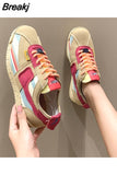 Women's Sneakers Lightweight Leisure Women Shoes Heighten Multi-color Luxury Shoes Comfort Fashion Platform