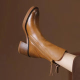 and Winter New Women's Shoes 2023 Versatile Style Retro Hong Kong Ankle Boots High Heels Women's Fashion Boots