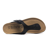 Fashion Summer Women Wedge Cork Flip Flops Slipper 2023 New Beach Outside Non-slipe Trifle Platform Med Heel Slide