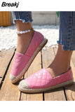 New Fashion Slip on Women's Flat Shoes with Casual Breathable Espadrilles Ladies Comfortable Soft Sole Zapatos De