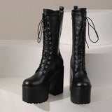 Women Ankle Boots 2023 Winter Brand Design Great Quality Gothic Style Comfy Cool Street Women Shoes Boots Big Size