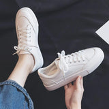 Breakj Style Solid Color Small White Shoes Women 2025 Summer New Simple Casual Shoes Women's Low-Help Thick Plate