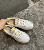 Sneakers Genuine Leather Shoes Woman Flat Lace up Shoes Round Toe Ladies Footwear 2021 Autumn Flats Casual Shoes