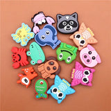 Sale 1pc Pets Series PVC Shoe Charms Cute Dog/Fish/Owl Shoe Accessories Shoe Buckle Decorations Fit Croc JIBZ Kid's