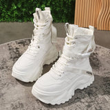 Chunky Platform Ankle Boots Woman 2023 Fashion Buckle Punk Motorcycle Boots for Women Thick Bottom Gothic Shoes