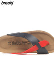 2023 Summer Cross Cork Slipper New Fashion Women Casual Beach Slip on Outside Non-slip Slides