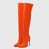 New Plus Size 34-45 Ins Sexy White Over The Knee Boots Women 2020 Thin High Heels Thigh High Lady Boots Shoes
