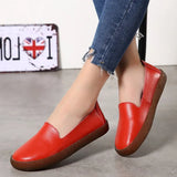 Women Shoes White Genuine Leather Shoes for Women Loafers Soft Mocassin Femme Oxford Shoes Slip on Casual Leather Flat