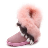 Women Slip on Flat Cotton Shoes Women Light Ankle Boots Female White 2023 Winter Super Warm Snow