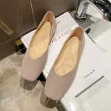 Ballet flats hot knitting square toe single shoes woman breathable soft sole moccasins flats shallow candy color