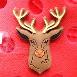 PVC Croc Shoe Charms NEW Cartoon Deer Alpaca Panda Tiger Shoes Decorations Accessories for Jibz Kids Party Gifts