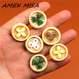 Sale 1pc Novel Simulation Food Shoe Charms Accessories Resin Mini Bun Shoe Decoration for croc jibz Kids Party X-mas