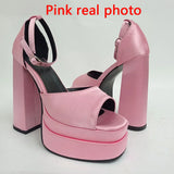 Dropship 2023 Summer Platform Woman Shoes Sandals Office Lady Cute Elegant High Heeled Women Sandals Shoes Big Size