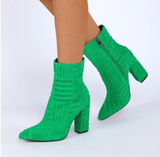 New Fashion Socks Shoes Comfortable Pointed Toe Stretch Knee High Heels Party Sexy High Heels Women's Shoes Large Size