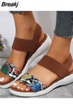 Women's Shoes on Sale 2023 Fashion Wedge Heel Platform Women's Sandals Summer New Outdoor Beach Sandals Ladies Elastic