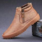 Breakj 9152 Winter Martin Boots Men's High-Help Leisure Trend With Leather Shoes Warm And Velvet Thick Cotton Shoes