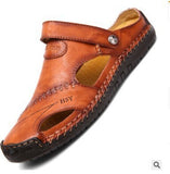 Sandals Men Leather Classic Roman Sandals 2023 Slipper Outdoor Sneaker Beach Rubber Flip Flops Men Water Trekking
