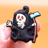 Horror Shoe Accessories Werewolf Grim Reaper Ghost Mummy Witch Vampire Scarecrow Croc Charms fit Jibz Kids Party