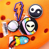 Space Alien Designer Shoe Charms 5pcs/lot Croc Buckle Accessories Luxury Rainbow Sun Clog Dog Jewelry Decorations