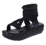 Platform Sandals Women New Gladiator Sandals Summer Flat Shoes Thick Heels Ladies White Sandalias Casual Zapatos