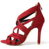 Breakj Sandals Women Sandals Women 2023 Summer Plus Size 40-43 Fine Heel Suede Perennial Shipment