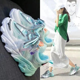 New Women Shoes Comfortable Breathable Casual Shoes Autumn Women's Lace-up Color Matching Non-slip Wear-resistant