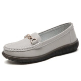 Breakj Metal Buckle Round Head Pedal Soft Base Shallow Mouth Fashionable Funle Shoes Female British Wind Flat Bottom Leisure Single