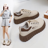 Breakj White Shoes Female 2025 Spring New Student Korean Version Ins Fashionable Versatile Platform Plate Shoes Spring And Autumn Leisure Shoes XQ