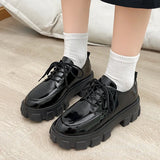 Jk Student Single Shoes Women Spring 2023 New Ins Fashion British Wind Retro Thick Bottom Lotte Small Leather Shoes