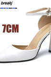 7/9CM Women Pumps Mary Jane Shoes for Women Dress Shoes Pointed Toe High Heels Elegant Designer Luxury Zapato de