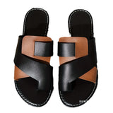 Breakj Large-Size Color-Sleeve-Slips Flat-Bottomed Slippers Women Wear Light Beach Cool Slippers