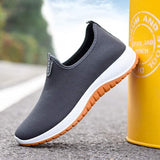 Breathable Shoes for Men Non-slip Wear-resistant Slip on Flat Casual Shoes Fashion Light Sport Walking