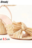 2023 Summer Woman Sandals Super High Heel With Butterfly-knot Sweet Lady Office Woman Sandals Shoes Plus Size