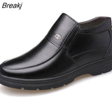 Leather Shoes Men Winter Boots Warm Cotton Shoes for Cold Winter Cow Leather Men Ankle Boots Male Footwear