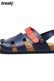2023 New Unisex Buckle Cork Sandals Men Summer Beach Women Cut-outs Casual Sandalias