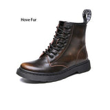 Women Boots Classic Genuine Leather Shoes Women Autumn Winter Boots Leather Punk Ankle Botas Mujer Fur Winter Chaussures