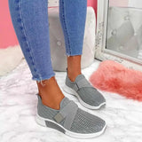 Women Casual Shoes Spring Crystal Solid Female Mesh Sneakers Casual Flat Shoes Women Flats Ladies Sport Shoes