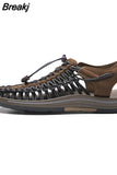 Men Shoes High Quality Handmade Mens Sandals Summer Soft Non-slip Gladiator Sandals Men Hiking Beach Platform