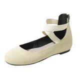 Breakj New Shallow Mouth Loosened With Round Head Women's Shoes Flat And Dancing Mom Single Shoe