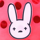 1pcs Cute Rabbit Shoe Charms Luminous Star Flame Planet Shoe Accessories Decoration Fit Croc Jibz Kids Party Gifts
