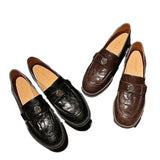 Loafers Versatile Round Head Single Shoes Women Spring 2024 New One Foot Pedal Lazy