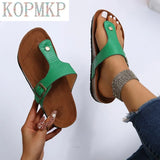 Sexy Green Pointed Toe Flat Heel Pointed Toe Sandals Summer Fashion Slip on Cross Lace Up Slides Mules Party Women Slipper