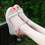 Shoes on Sale 2023 Rome Women's Sandals Summer Open Toe High Heel Platform Sandals Outdoor Casual Beach Sandals